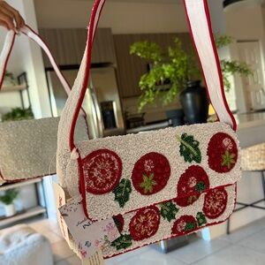Tomato Beaded Summer Bag